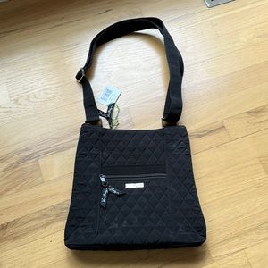 NWT Vera Bradley quilted hipster crossbody bag in classic black